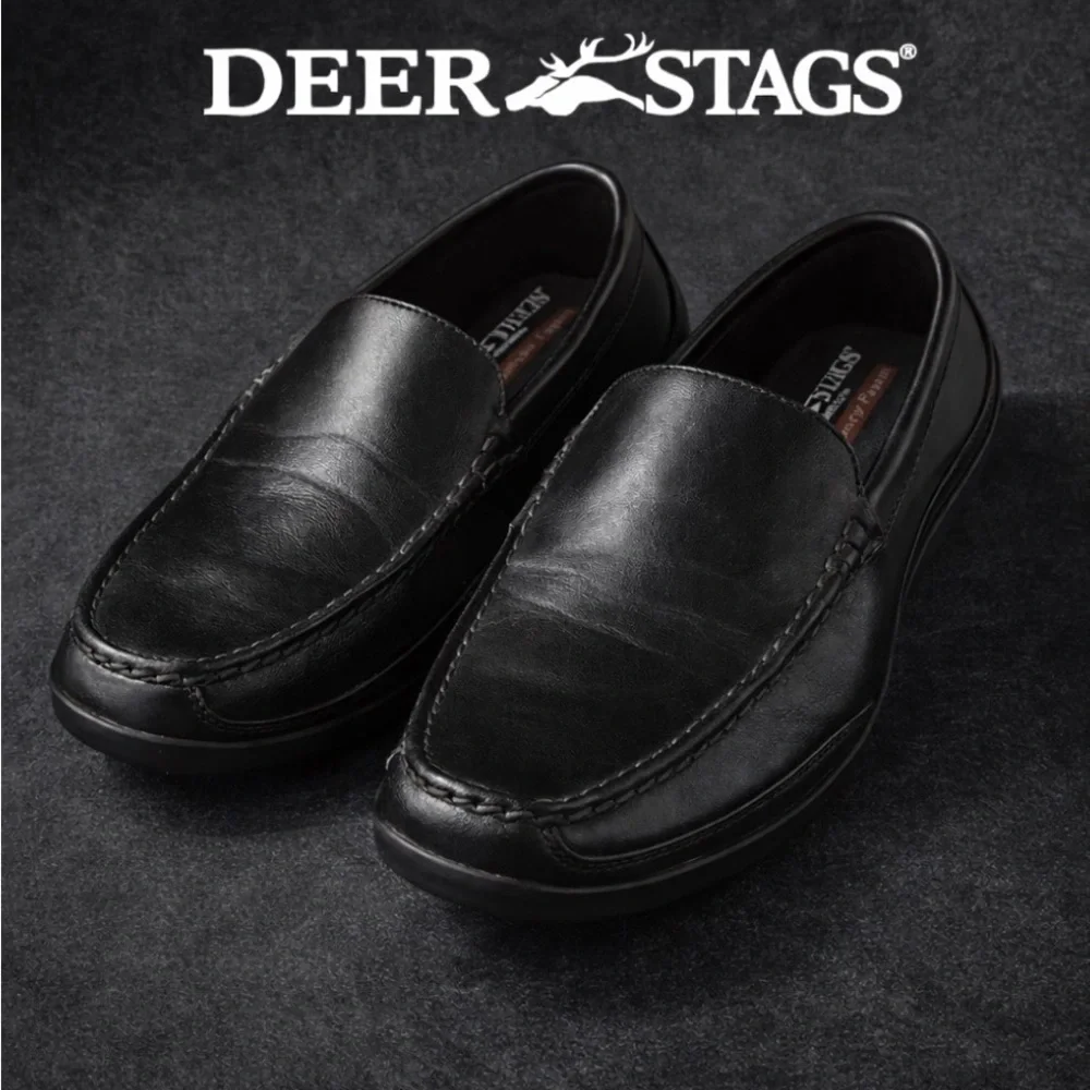 Deer Stags 902 Collection Black Slip-On Loafers Memory Foam Comfort Men’s 10.5